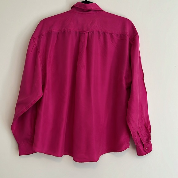 Vintage Diane Gilman Pink Silk Blouse - Picture 2 of 4